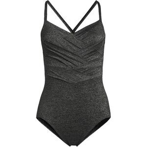 Land's End slender suit shine one piece control X back adjustable foam cup Var